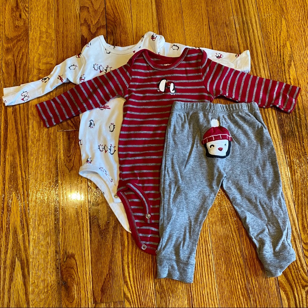 🤩HP🤩 Baby onesie matching set 9 m Carter’s